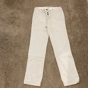 Cream Abercrombie & Fitch thick chinos